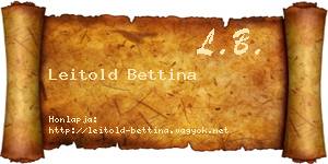 Leitold Bettina névjegykártya